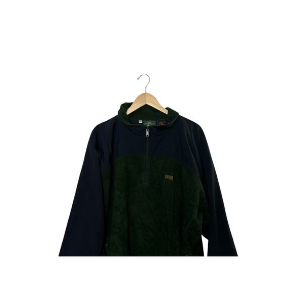 ORVIS Polartec Navy Blue & Green Fleece Long Sleeve 1/4 Zip Pullover Men's XL - Picture 5 of 8